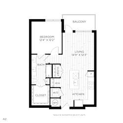 Aura crossroads A2 Floor Plan