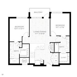 Aura crossroads B1 Floor Plan