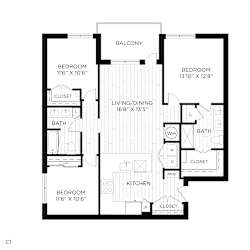Aura crossroads C1 Floor Plan