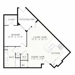 Aura Uptown Apartments in Phoenix, Arizona A2 Floor Plan