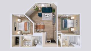 Avail Sandy Springs Apartments in Sandy Springs, Georgia 2 Bedroom Floor Plan