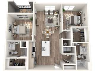 Avenue64 Luxury Apartments in O'Fallon, Missouri B1 Floor Plan