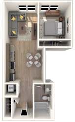Floor Plan 1 BR MFTE