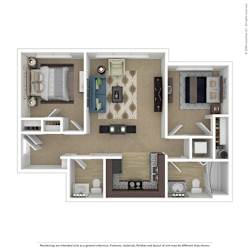 A 3D floor plan of a house layout.