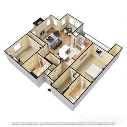 Villas at Meadow Springs 2x2 C 3D Floor Plan