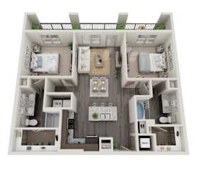 Cromwell at Plum Creek Apartments B3 Floor Plan