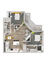 Lenox Bayside 3D Floor Plan B4 ALT
