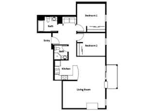 Collins Circle Apartments 2D Floor Plan - B6