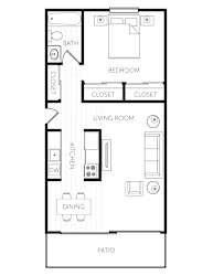 Beacon View Apartments One Bedroom Floor Plan
