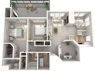 Keelers Corner Birch D 3D Floor Plan