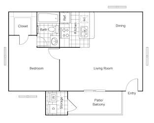 Cobble Hill Apartments in Fort Worth, Texas A1 Floor Plan