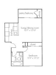 Parker Landing Apartments in Renton, Washington A1 Floor Plan