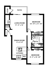 Parker Landing Apartments in Renton, Washington B2 Floor Plan
