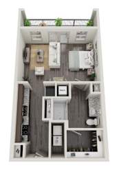 Cromwell at Plum Creek Apartments Studio Floor Plan