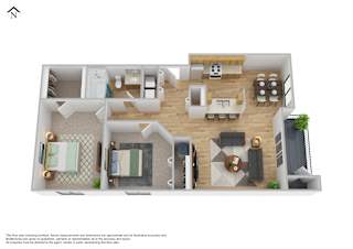 Eagle Rock Apartments in Spokane Valley, Washington Two Bedroom Floor Plan