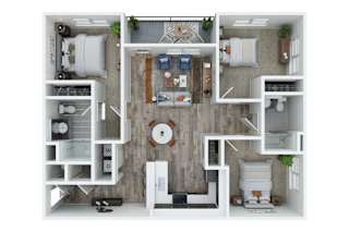Union at Pacific Highway Apartments in Corvallis, Oregon 3x2 Floor Plan