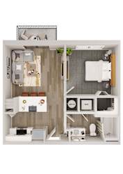 Lenox Bayside A1 Floor Plan