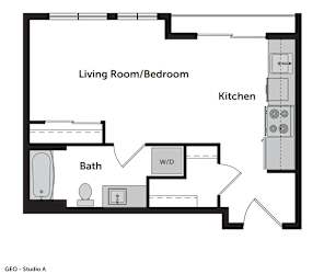 GEO Apartments Studio MFTE Floor Plan