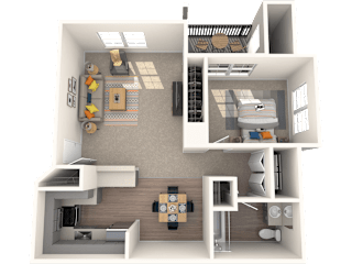 Hanover Apartments One Bedroom Floor Plan