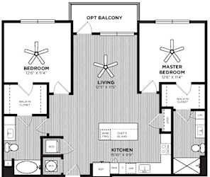 Alton Optimist Park Apartments Highball Floor Plan