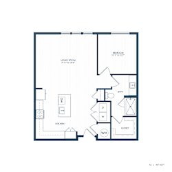 Jovie Lakeway Apartments in Lakeway, Texas One Bedroom Floor Plan