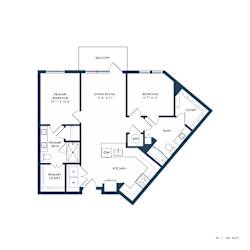 Jovie Lakeway Apartments in Lakeway, Texas Two Bedroom Floor Plan