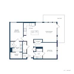 Jovie Lakeway Apartments in Lakeway, Texas Two Bedroom Floor Plan