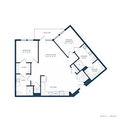 Jovie Lakeway Apartments in Lakeway, Texas Two Bedroom Floor Plan