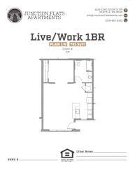 Junction Flats and Landing One Bedroom Live Work Floor Plan