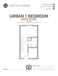 Junction Flats and Landing One Bedroom A Landing Floor Plan