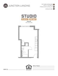 Junction Flats and Landing Studio B Landing MFTE Floor Plan