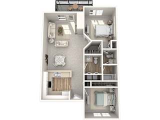 Keeler's Corner Apartments in Lynnwood, Washington Pine B Floor Plan