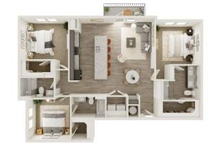 Lenox Katy Crossing C1 Floor Plan