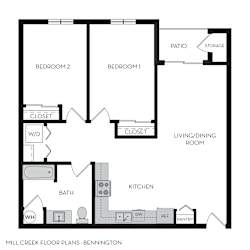 Bennington Floor Plan at Mill Creek, Walla Walla, 99362