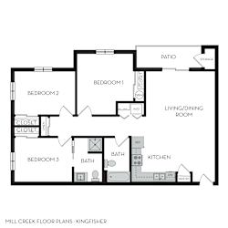 Kingfisher Floor Plan at Mill Creek, Walla Walla Washington