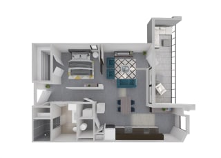 Mission Lofts Apartments Aspire Live 3D Floor Plan