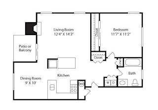 Nickel Creek Apartments in Lynwood, Washington A1 Floor Plan