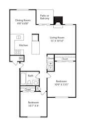 Nickel Creek Apartments in Lynwood, Washington B1 Floor Plan