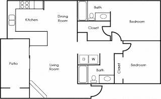 Northtowne Summit Apartments C1 Floor Plan