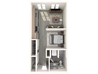 Tilian Open 1x1 3D Floor Plan