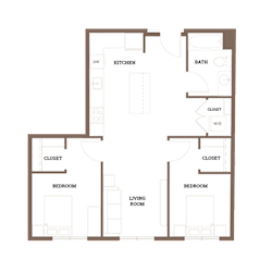 2 bed 2 bath B at Ironside Apartments, Spokane , WA