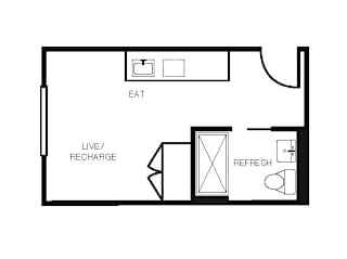 a small floor plan of a house