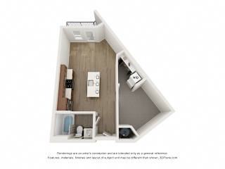 The Donovan Apartments in Lee's Summit, Missouri Studio Floor Plan