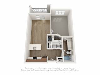 The Donovan Apartments in Lee's Summit, Missouri One Bedroom Floor Plan
