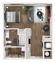 Skye Suwanee Town Center Apartments in Suwanee, Georgia Studio Floor Plan