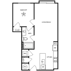 Axis Midtown Apartments in Atlanta, Georgia Penthouse Floor Plan