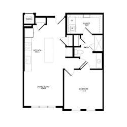 A black and white image of a floor plan for a house.