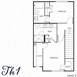 the schematic diagram of a floor plan of a house