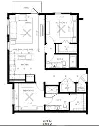 A black and white image of a floor plan for a 1,070 square foot unit.