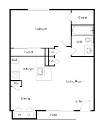 A4 Floor Plan at Palencia Apartments, Dallas